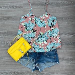 ❤️ Topshop Pink Floral Print Camisole Size 4 NWOT